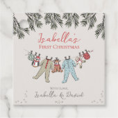 ベビー初めてのクリスマスホリデーシーズンギフトラベル フェイバータグ (正面)