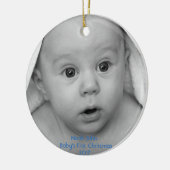 ベビー初めてのクリスマスボーイカスタムオーナメント セラミックオーナメント (左)