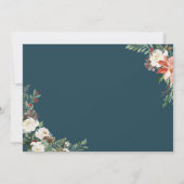 ベビー初めてのクリスマスポインセチアアイボリーフローラ写真 シーズンカード (裏面)