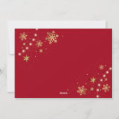 ベビー初めてのクリスマスポインセチア松フローラ写真 シーズンカード (裏面)