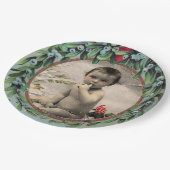 ベビー初めてのクリスマスミストレトゥーズ写真テンプレート ペーパープレート (アングル)