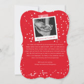 ベビー初めてのクリスマスミニキスカワイトフォト誕生 シーズンカード (裏面)