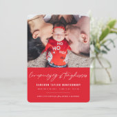 ベビー初めてのクリスマスミニキスカワイトフォト誕生 シーズンカード (スタンド正面)