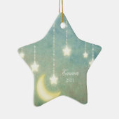 ベビー初めてのクリスマスムーンスターズ写真オーナメント セラミックオーナメント (右)