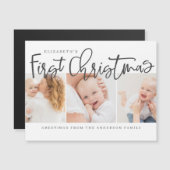 ベビー初めてのクリスマスモダンシンプルシック写真 (正面/裏面)