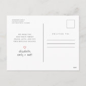 ベビー初めてのクリスマスモダンシンプルシック写真 シーズンポストカード (裏面)