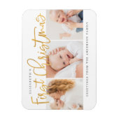 ベビー初めてのクリスマスモダンシンプルシック写真 マグネット (縦)