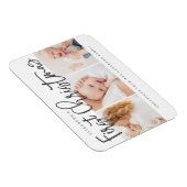 ベビー初めてのクリスマスモダンシンプルシック写真 マグネット (右側)