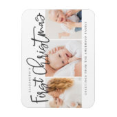 ベビー初めてのクリスマスモダンシンプルシック写真 マグネット (縦)