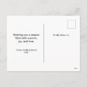 ベビー初めてのクリスマスモノクロ写真 シーズンポストカード (裏面)