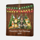 ベビー初めてのクリスマスライトフォレストアニマルズ セラミックオーナメント (左)