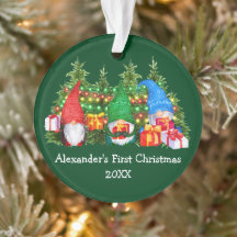 ベビー初めてのクリスマスライト格言緑