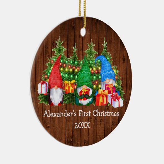 ベビー初めてのクリスマスライト格言 素朴 セラミックオーナメント (右)