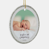 ベビー初めてのクリスマスラインストーンズツリースノーフレーク セラミックオーナメント (右)