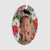 ベビー初めてのクリスマスリースアクリルオーナメント オーナメント (正面)