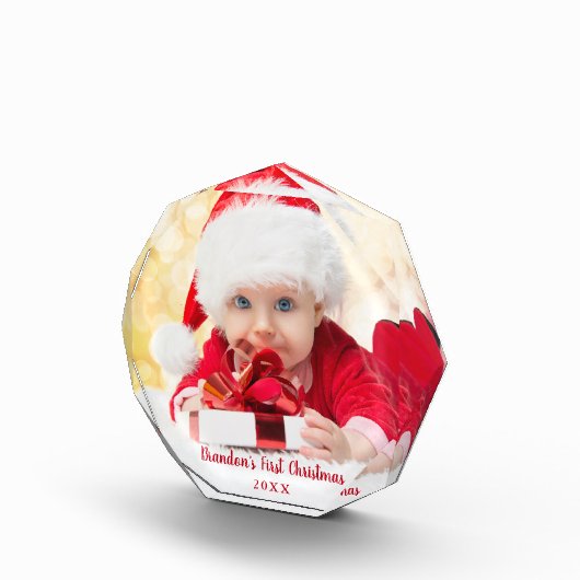 ベビー初めてのクリスマスレッドスクリプトO フォトブロック (右)