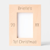 ベビー初めてのクリスマスレパーソナライズされたーザ レーザー彫刻フレーム (正面)