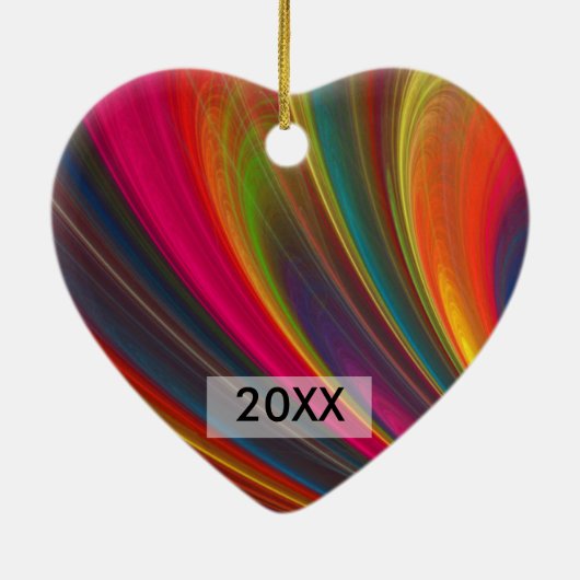 ベビー初めてのクリスマス写真オーナメントウィズイヤー セラミックオーナメント (裏面)