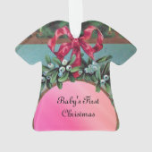 ベビー初めてのクリスマス写真テンプレートセラミックORNA オーナメント (裏面)