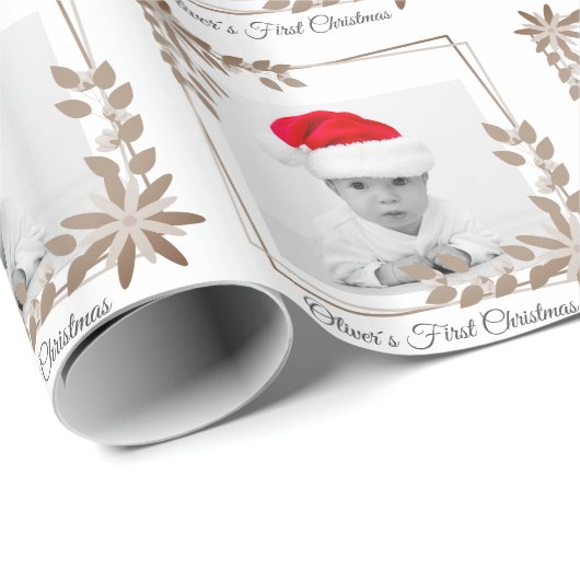 ベビー初めてのクリスマス写真ポートレートギフト包装 ラッピングペーパー (ロールコーナー)