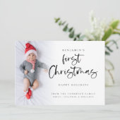 ベビー初めてのクリスマス写真2026カレンダー シーズンカード (スタンド正面)