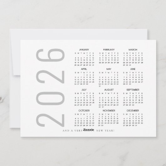 ベビー初めてのクリスマス写真2026カレンダー シーズンカード (裏面)