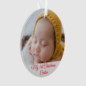 ベビー初めてのクリスマス写真 オーナメント (正面)