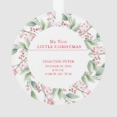 ベビー初めてのクリスマス写真 オーナメント (裏面)