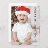 ベビー初めてのクリスマス写真 シーズンカード (正面/裏面)