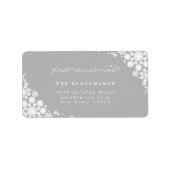 ベビー初めてのクリスマス冬の雪の結晶アドレス ラベル (正面)