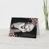 ベビー初めてのクリスマス冬の雪片フォト誕生 シーズンカード (正面)