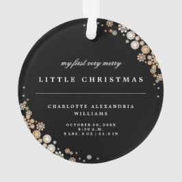 ベビー初めてのクリスマス冬雪片フォト誕生 オーナメント