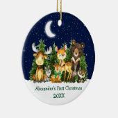 ベビー初めてのクリスマス動物鹿弓空 セラミックオーナメント (右)