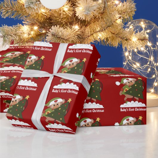 ベビー初めてのクリスマス包装紙 ラッピングペーパー (クリスマス)