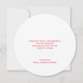 ベビー初めてのクリスマス名フォトサーキュラークリスマス シーズンカード (裏面)