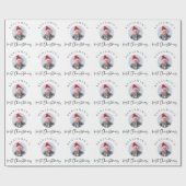 ベビー初めてのクリスマス名フォトパターン ラッピングペーパー (フラット)