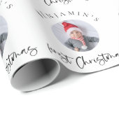 ベビー初めてのクリスマス名フォトパターン ラッピングペーパー (ロールコーナー)