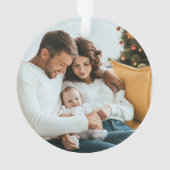 ベビー初めてのクリスマス名前をカスタムするフォトキープサケ オーナメント (裏面)