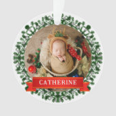 ベビー初めてのクリスマス名前をカスタムする オーナメント (正面)