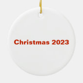 ベビー初めてのクリスマス恐竜。カスタマイズ可能 セラミックオーナメント (裏面)