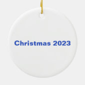 ベビー初めてのクリスマス恐竜。カスタマイズ可能 セラミックオーナメント (裏面)