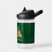 ベビー初めてのクリスマス森林動物グリーン ウォーターボトル (左面)