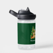 ベビー初めてのクリスマス森林動物グリーン ウォーターボトル (右面)