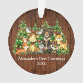 ベビー初めてのクリスマス森林動物ツリーライト オーナメント (正面)