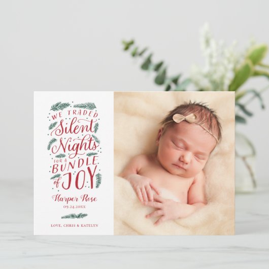 ベビー初めてのクリスマス生誕発表休暇 シーズンカード