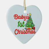 ベビー初めてのクリスマス装飾オーナメントブルー セラミックオーナメント (右)