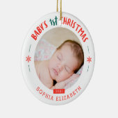 ベビー初めてのクリスマス記念日 セラミックオーナメント (右)