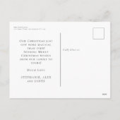 ベビー初めてのクリスマス誕生日付フォトオーバーレイ シーズンポストカード (裏面)