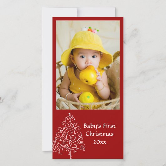 ベビー初めてのクリスマス赤 シーズンカード (正面)