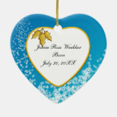 ベビー初めてのクリスマス2面ハート セラミックオーナメント (裏面)